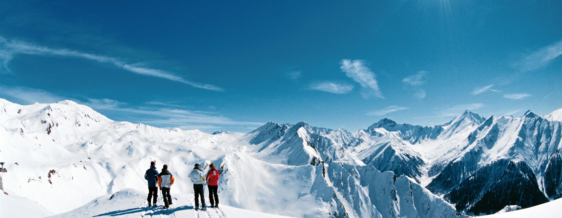 Skiparadies in den Alpen
