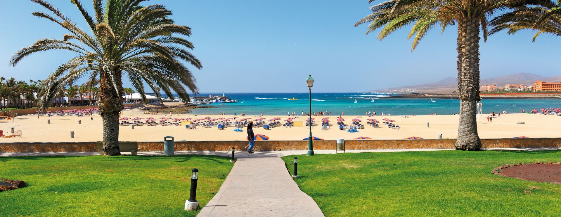 Blick auf den Strand von Caleta de Fuste
