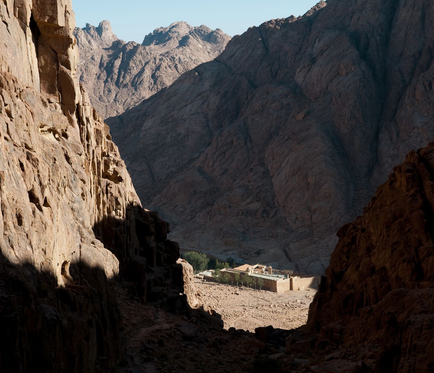 Das Katharinenklosters in den Bergen des ägyptischen Sinais