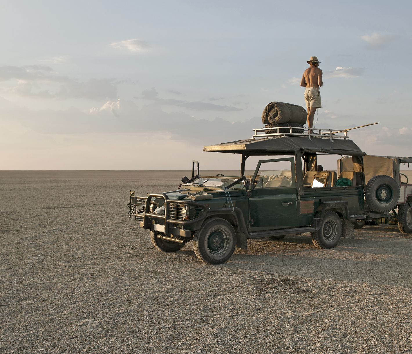 Pause dans le pan de Makgadikgadi