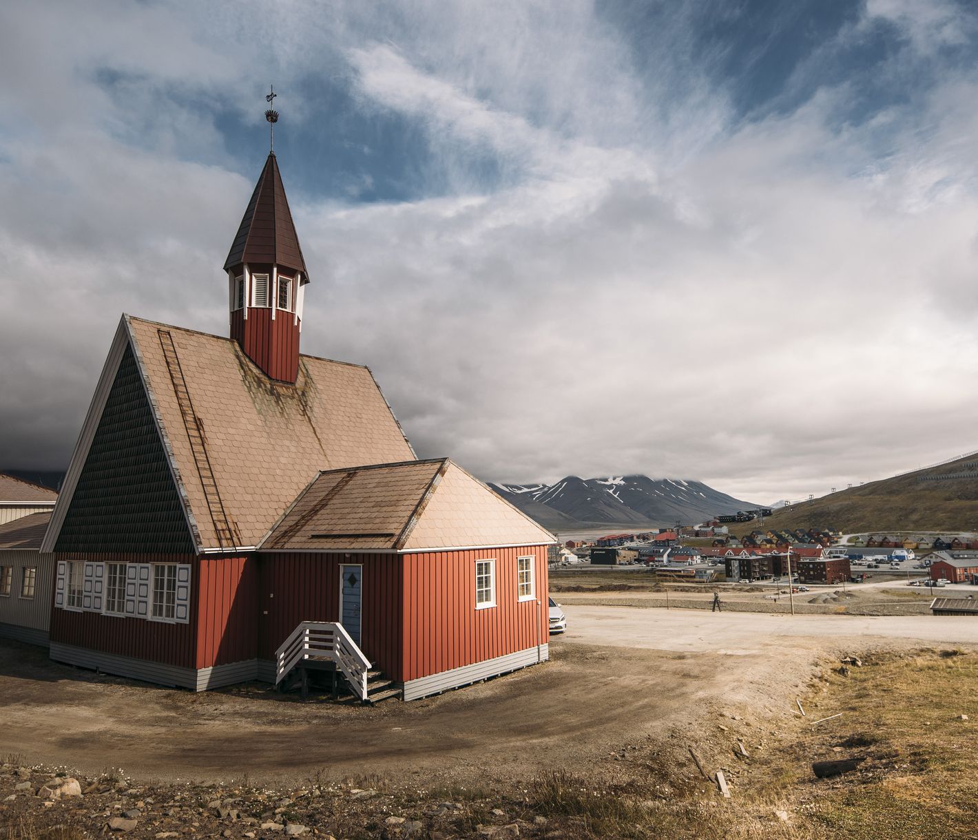 Die einzige Kirche der Inselgruppe Svalbard