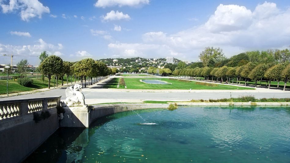 Blick über den Parc Borély in Marseille.