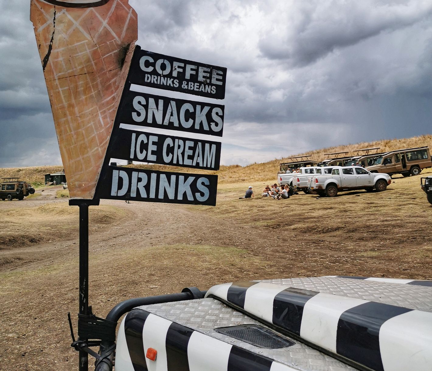 Eine stärkende Kaffee-Pause mitten im Ngorongoro-Krater