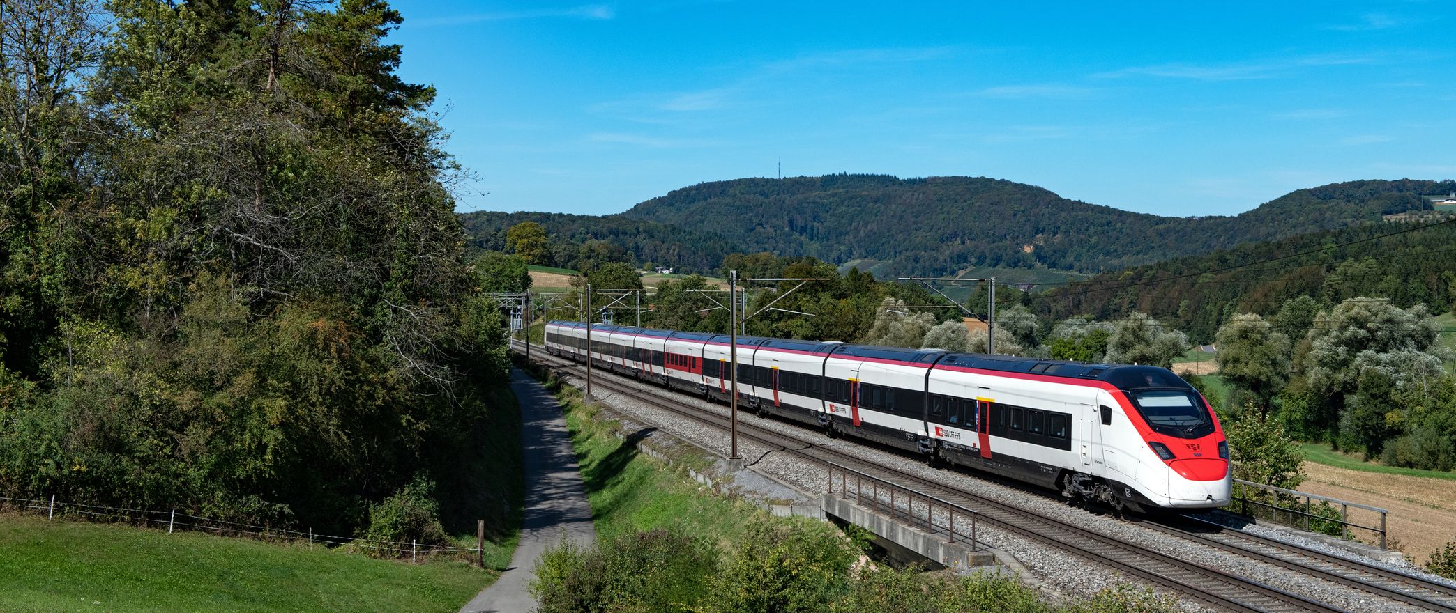 Vue sur le Badeferien-Express train Giruno.