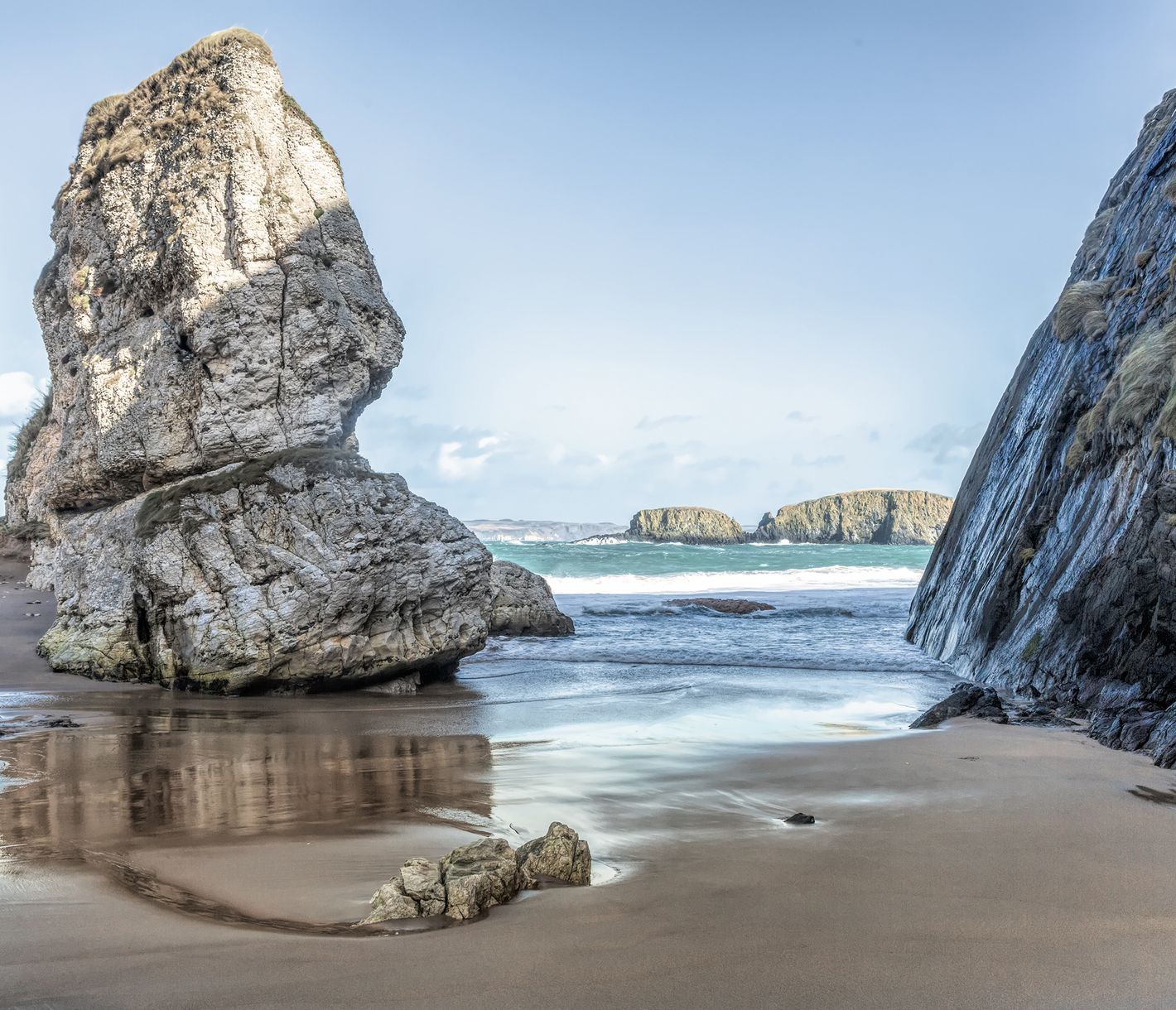 Wanderung am Sandstrand