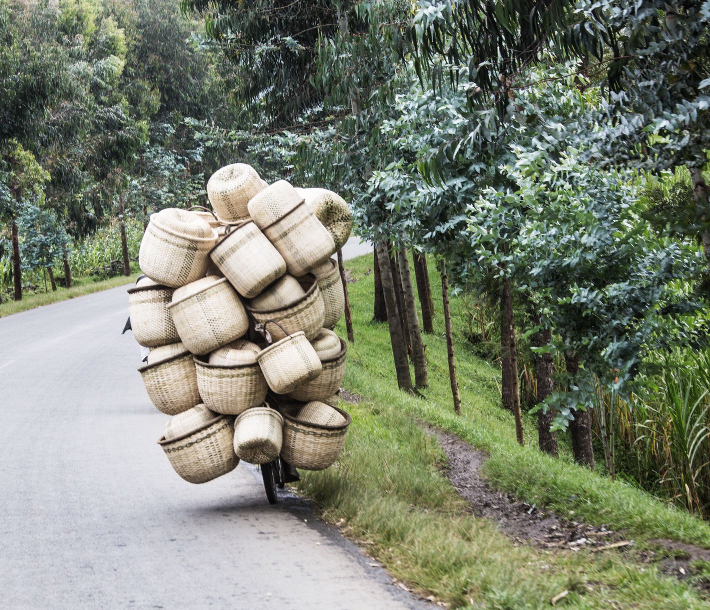 Gütertransport per Fahrrad in Ruanda