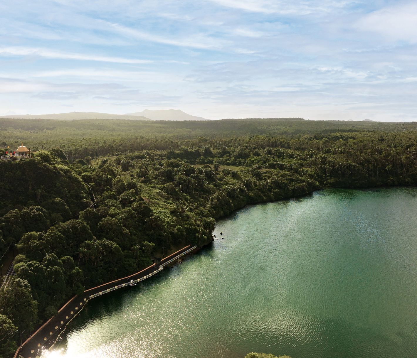 Der heilige See Ganga Talao, auch Grand Bassin genannt, im Inselinnern von Mauritius.