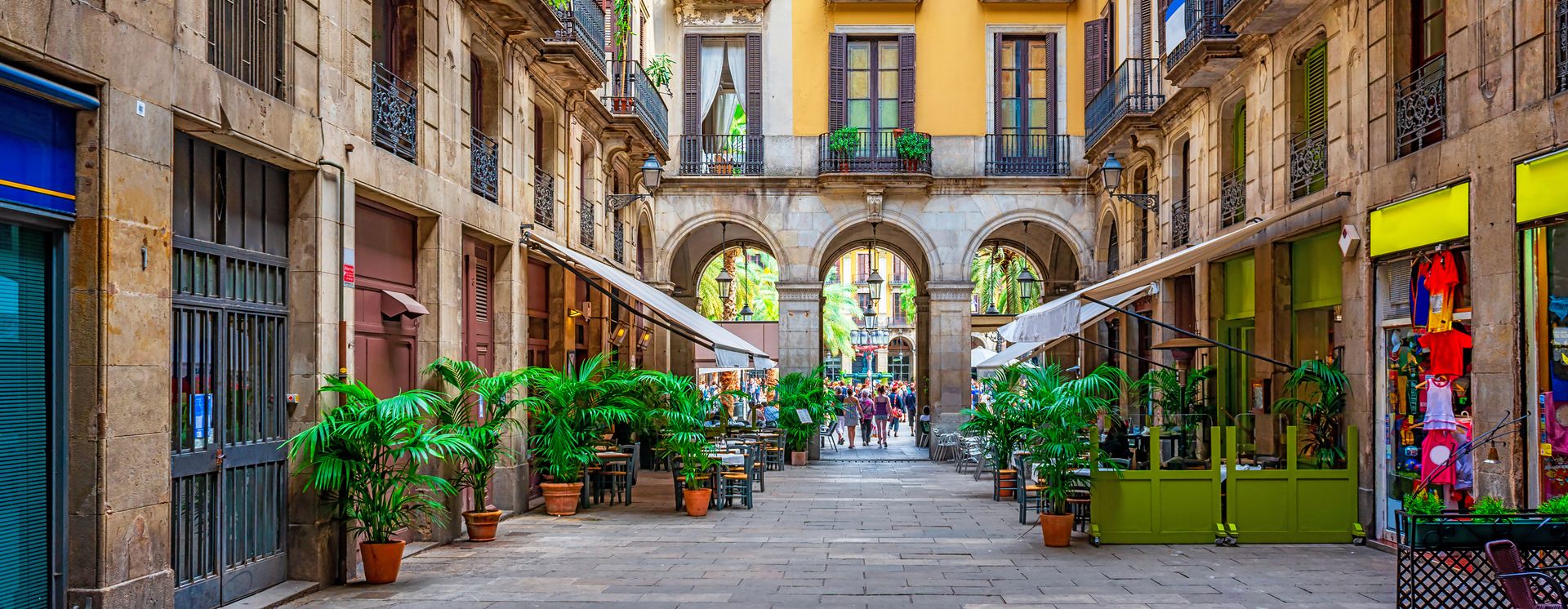 Traditionelle Strasse in Barcelona