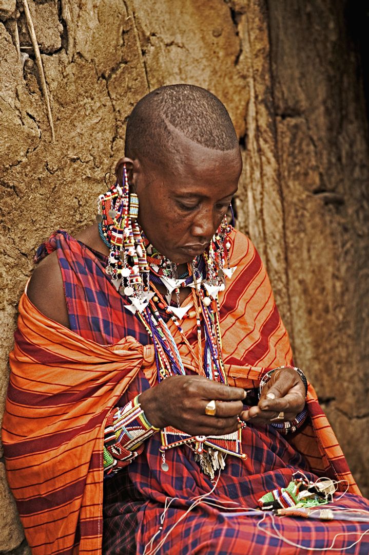 Traditioneller Perlenschmuck der Masai