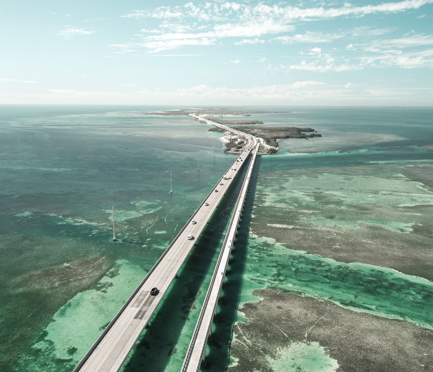 Der Overseas Highway verbindet die verschiedenen Inseln der Florida Keys.