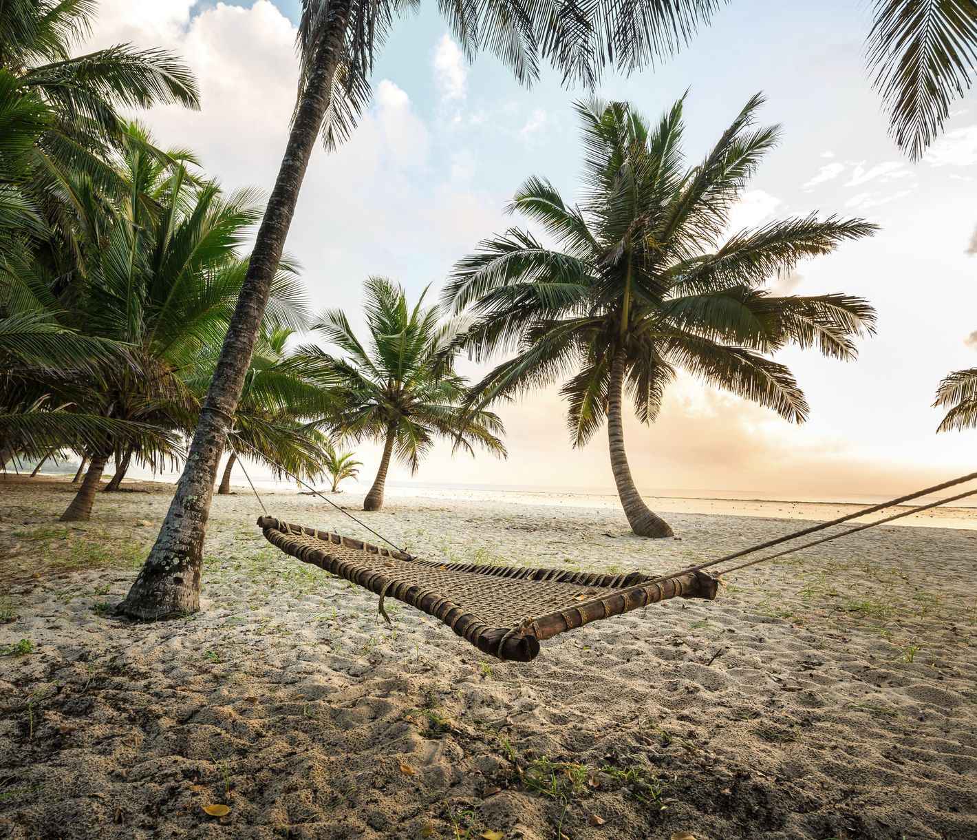 Hängematte am Traumstrand von Diani, Kenia