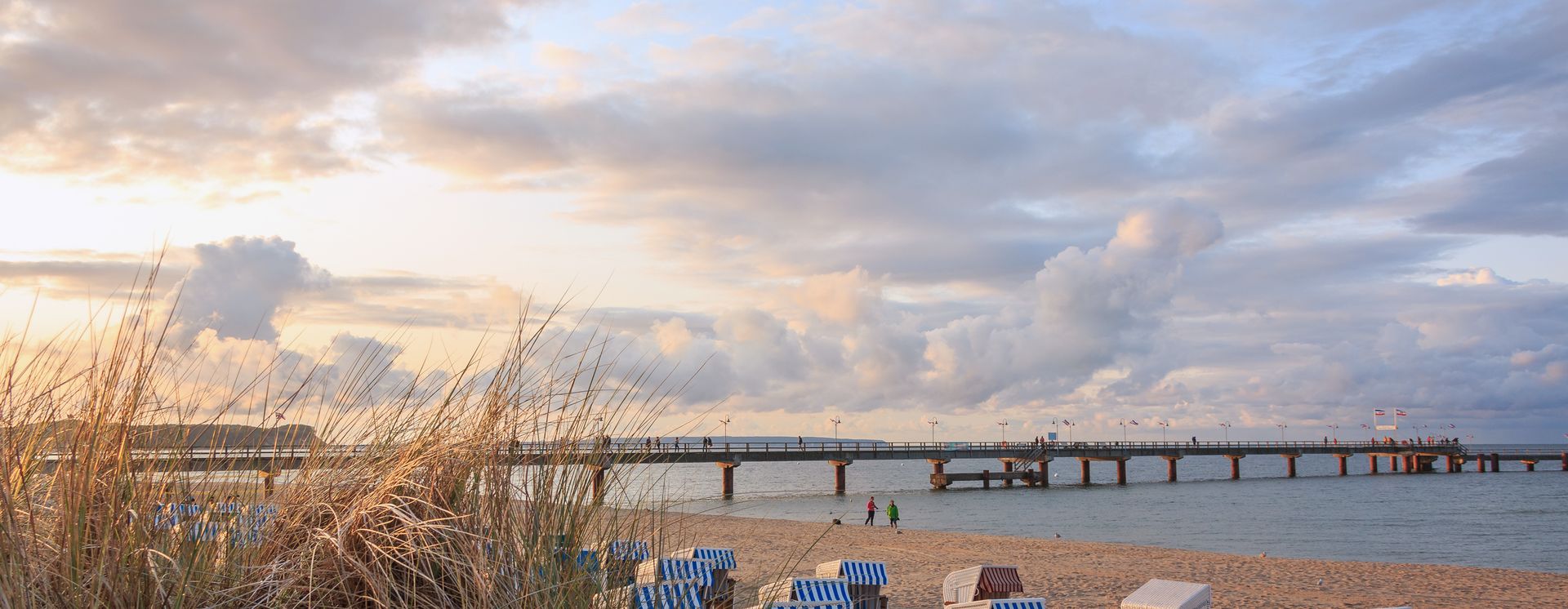 Blick auf den Strand und die Seebrücke