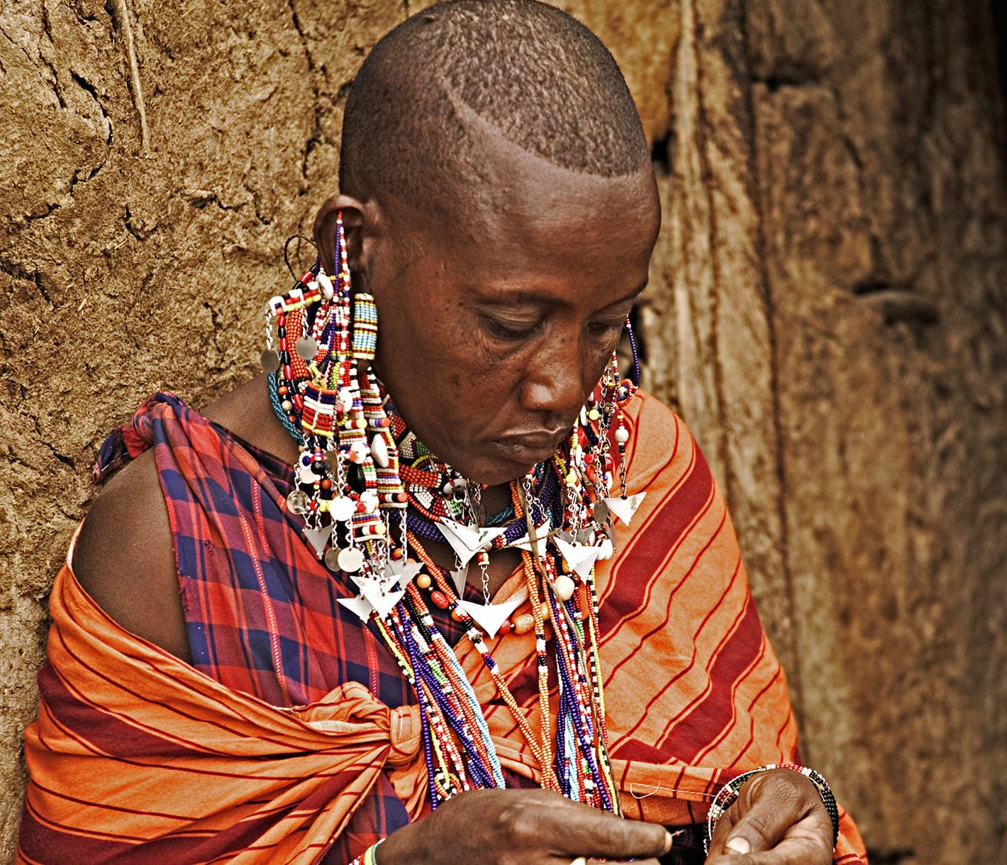 Traditioneller Perlenschmuck der Masai