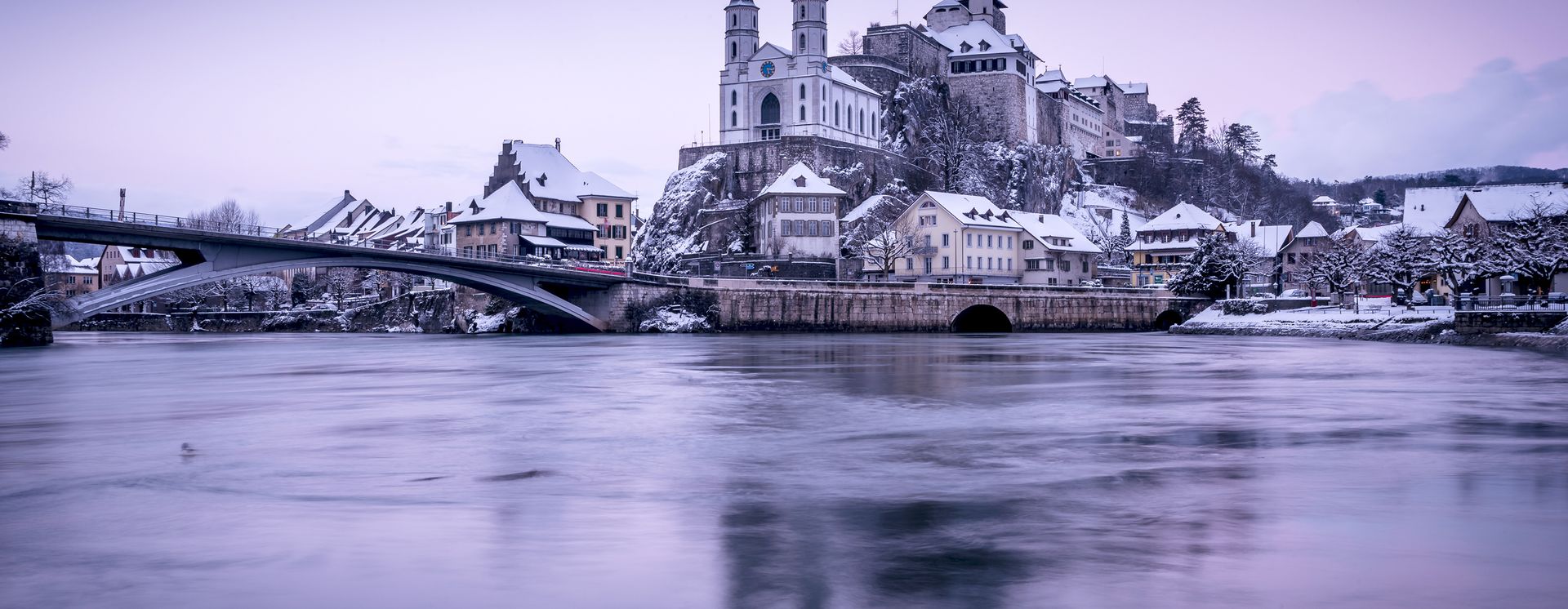 Aarburg en hiver