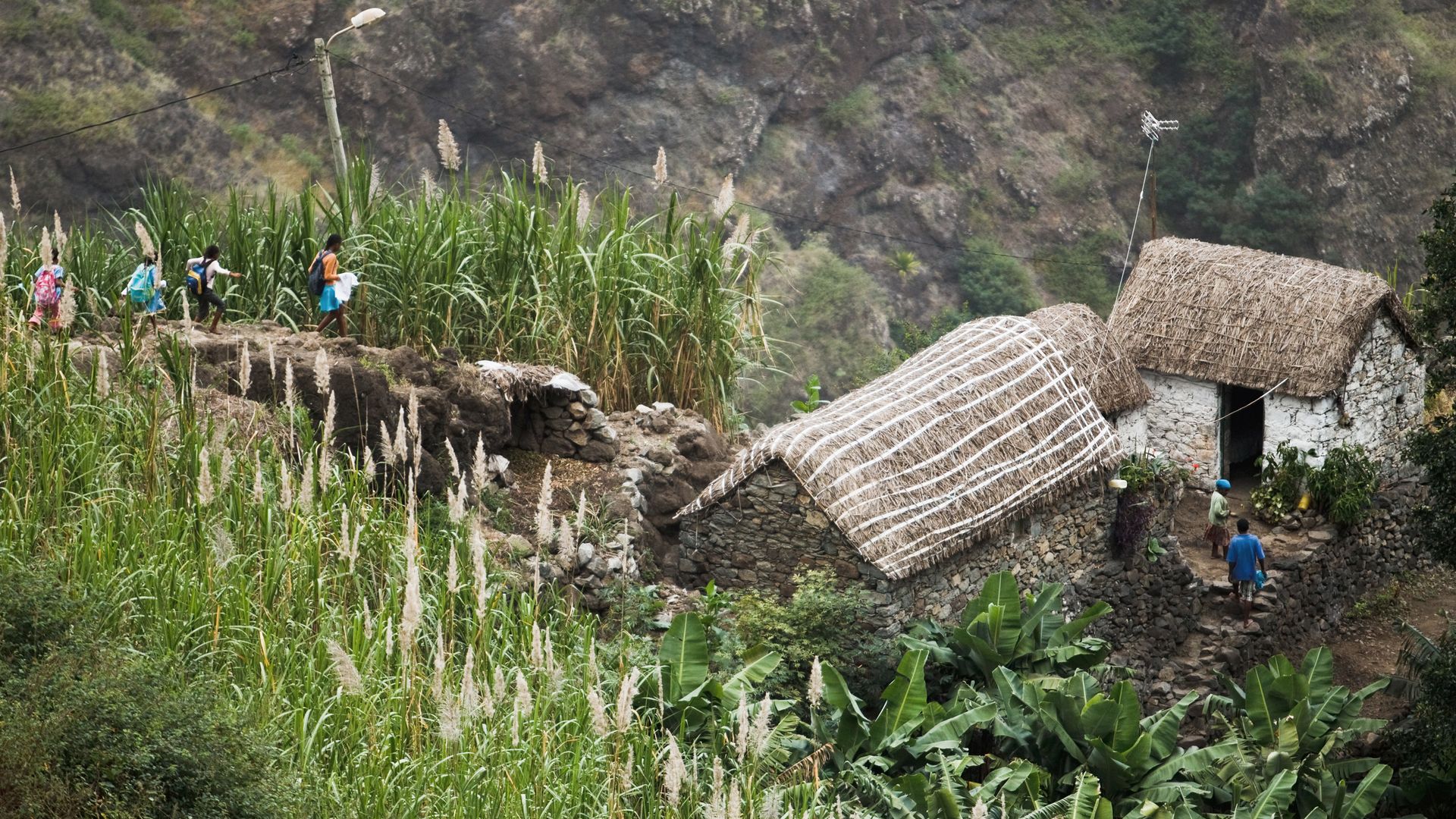 Begegnung mit Einheimischen bei den Wanderungen auf Santo Antão