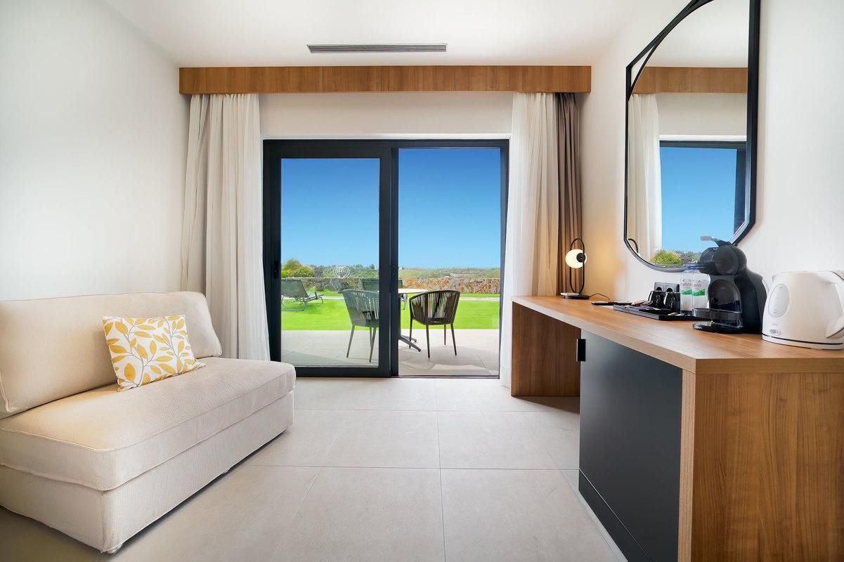 Chambre double vue terrain de golf