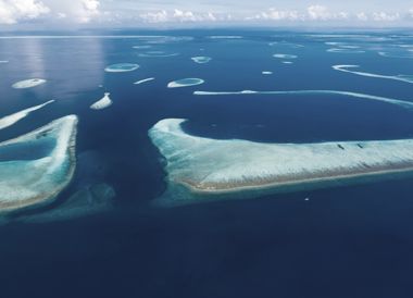 Blick auf den einzigartigen Archipel im Indischen Ozean