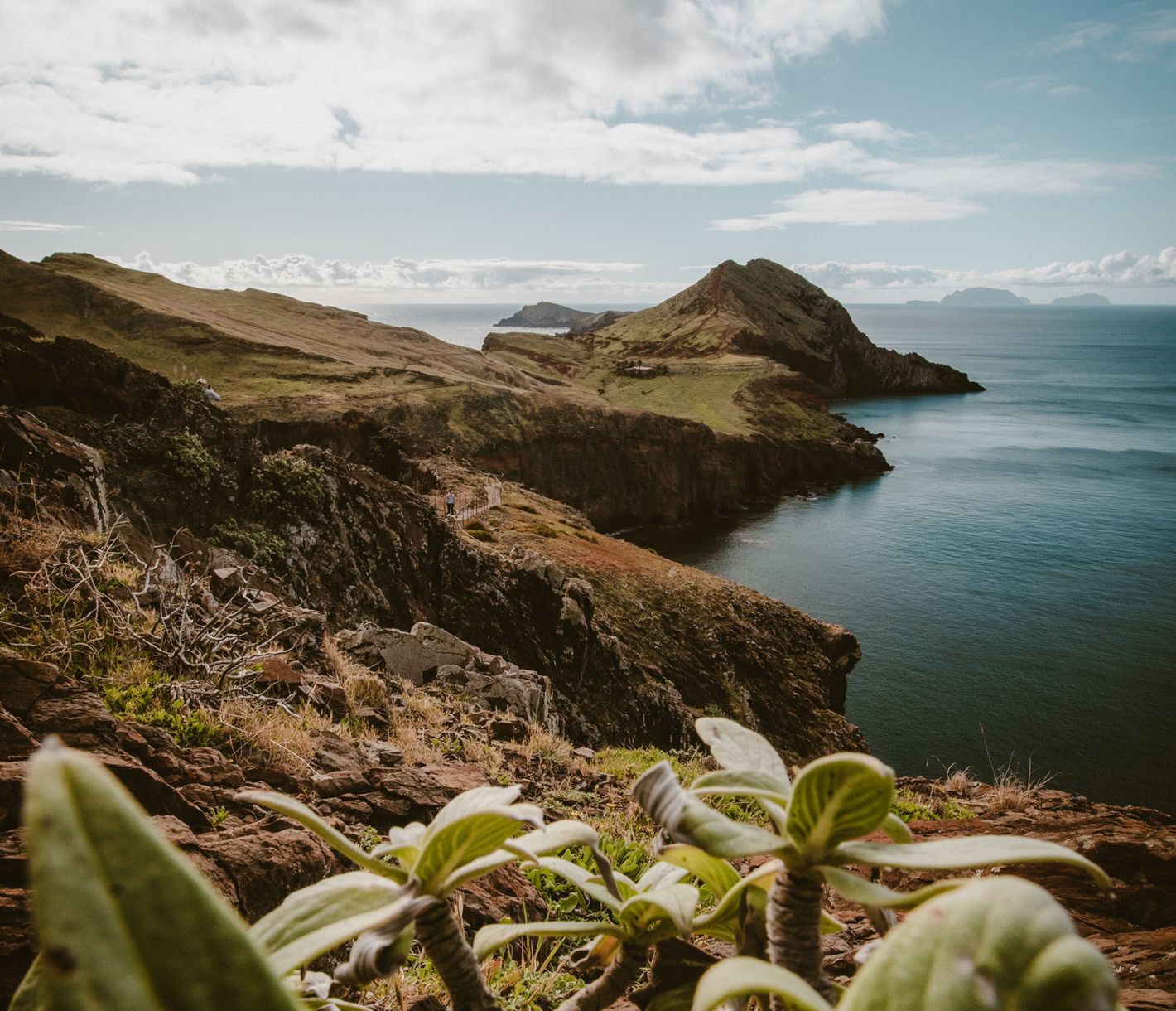 Blick auf die lang gezogene Halbinsel São Lourenço