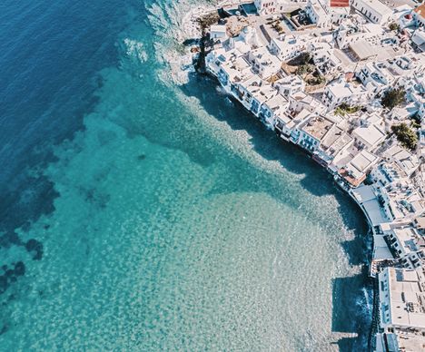 Ein Haus direkt am Meer – auf Mykonos ist dies Alltag.