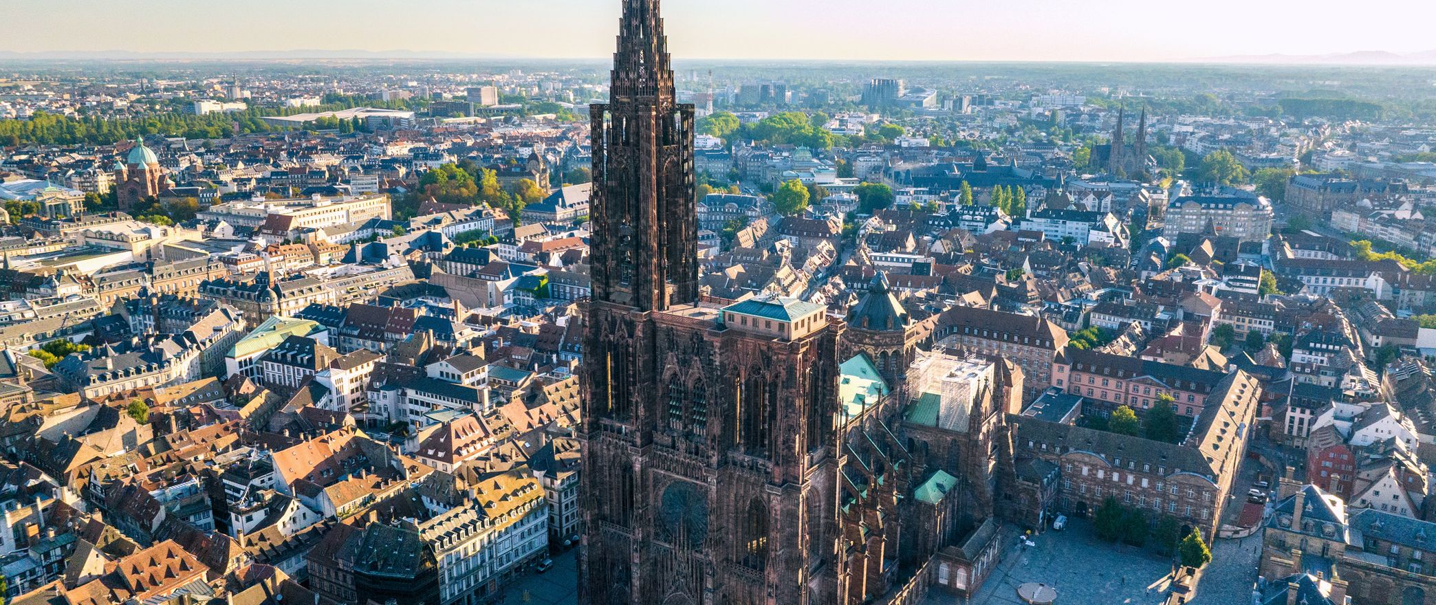Sicht auf die Kathedrale von Strassburg.