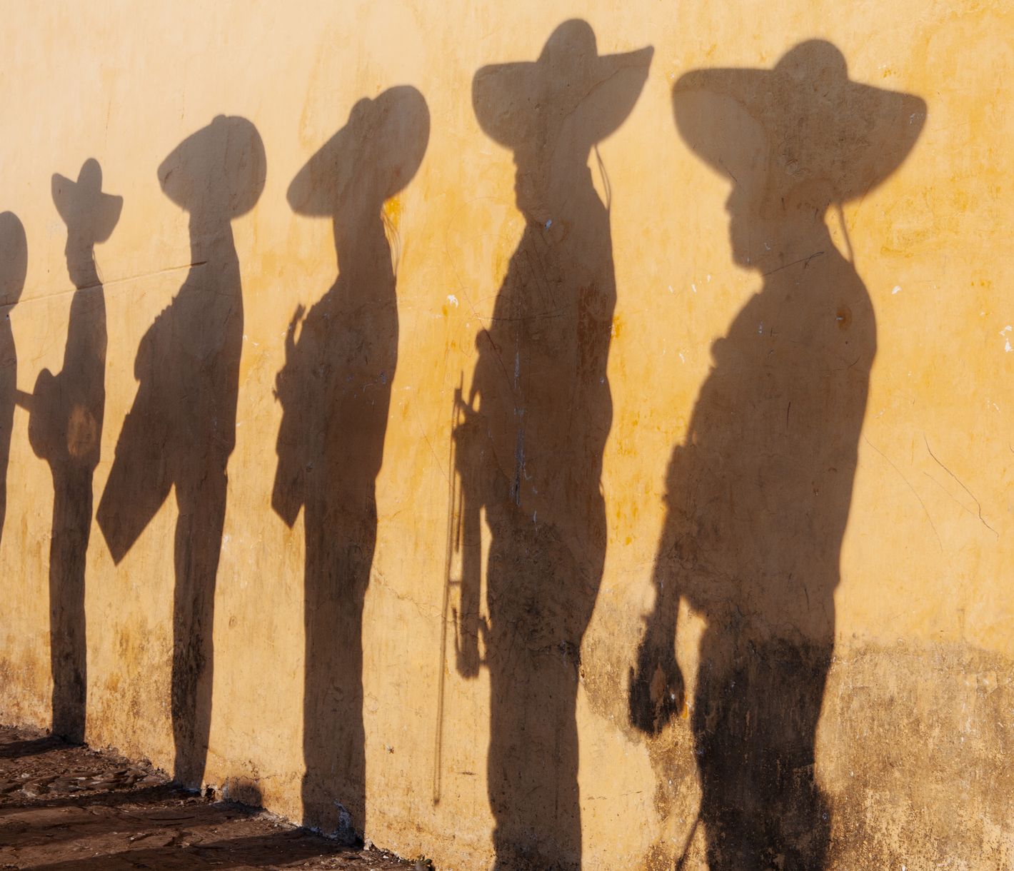 Schatten einer Mariachi-Band in San Cristobal