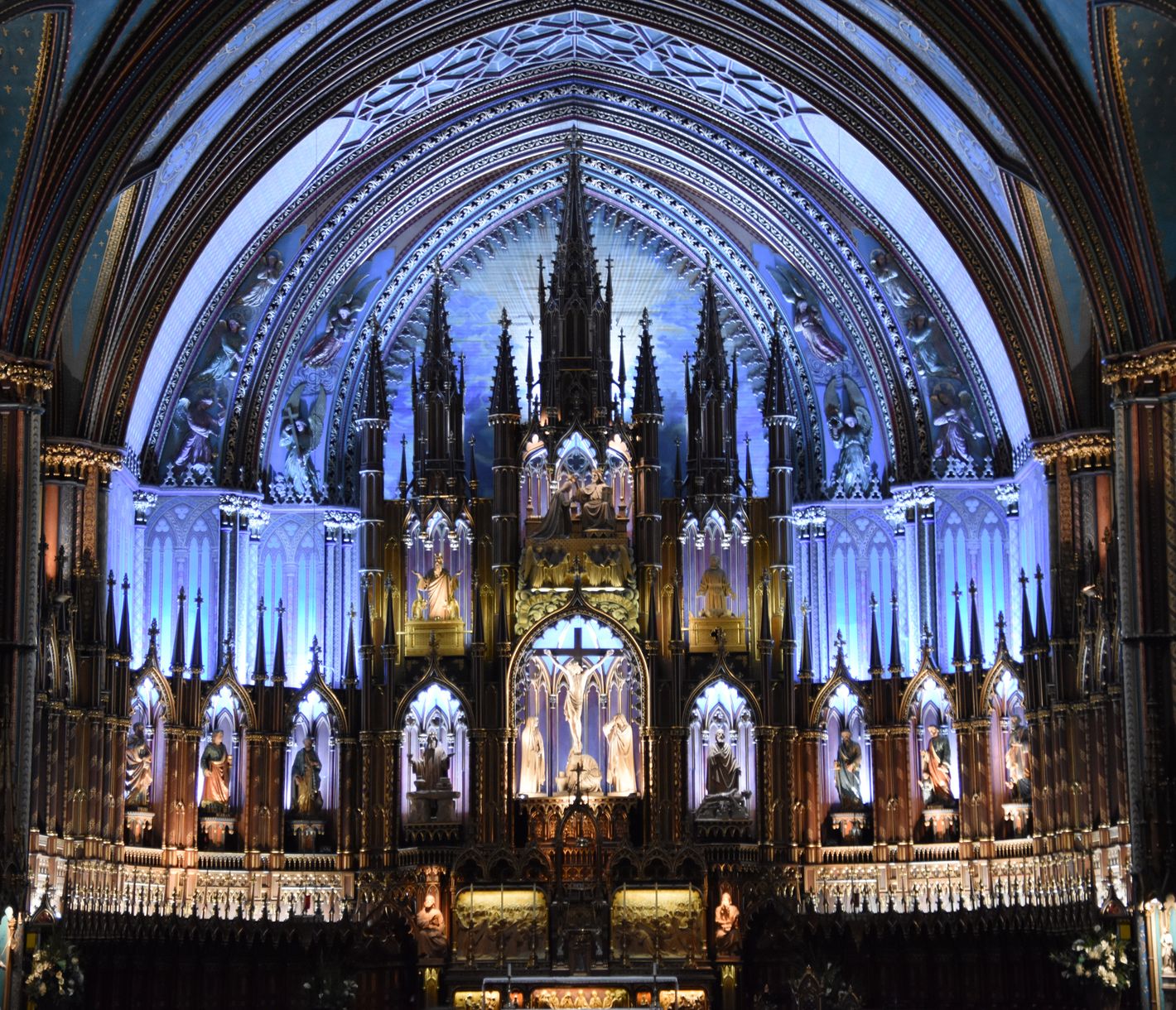 Lichtspektakel in der Notre Dame-Basilika in Montreal