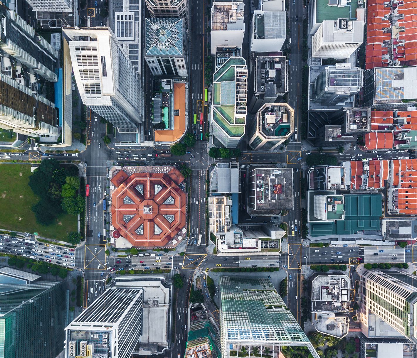 Das Häusermeer von Singapurs Finanzviertel