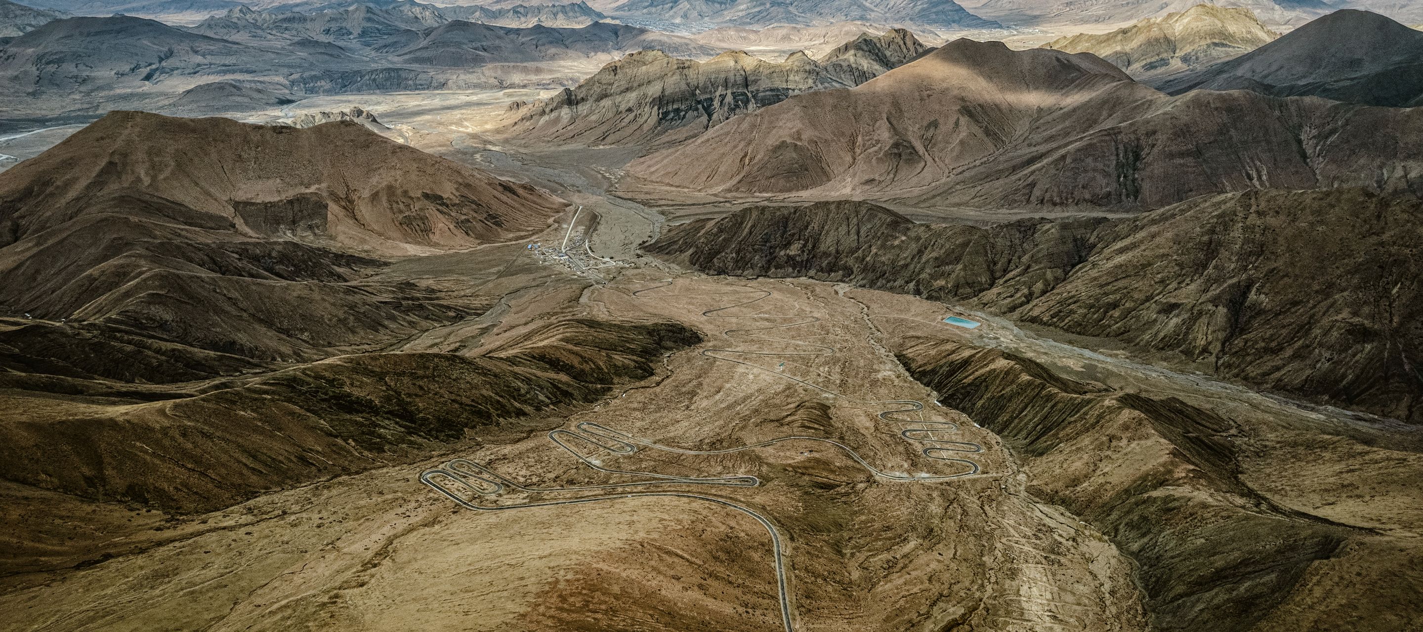 Bergstrasse im Everest-Nationalpark, Tibet