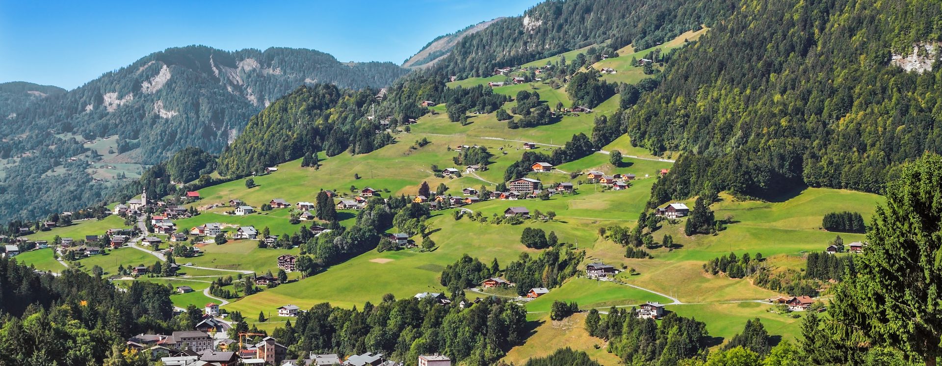 Vue sur la village Leysin