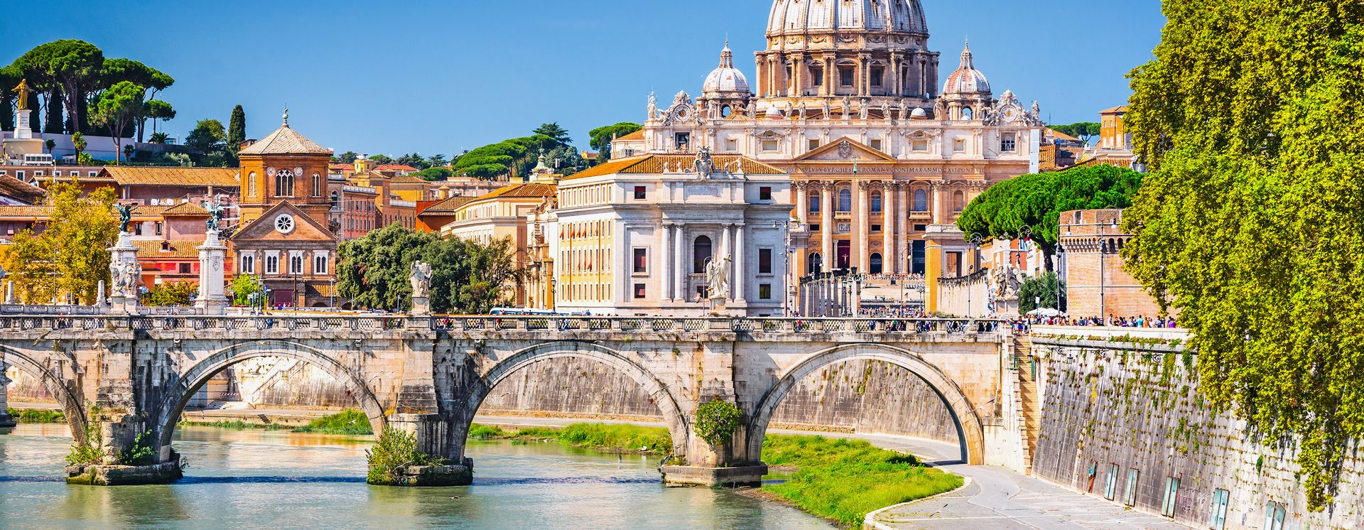 Petersdom und Brücke von Sant' Angelo, Rom