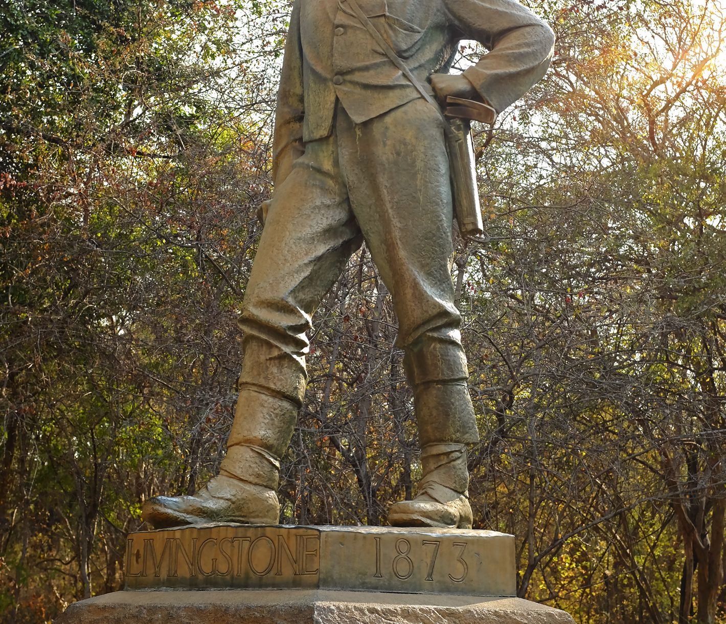 Statue vom Entdecker David Livingstone