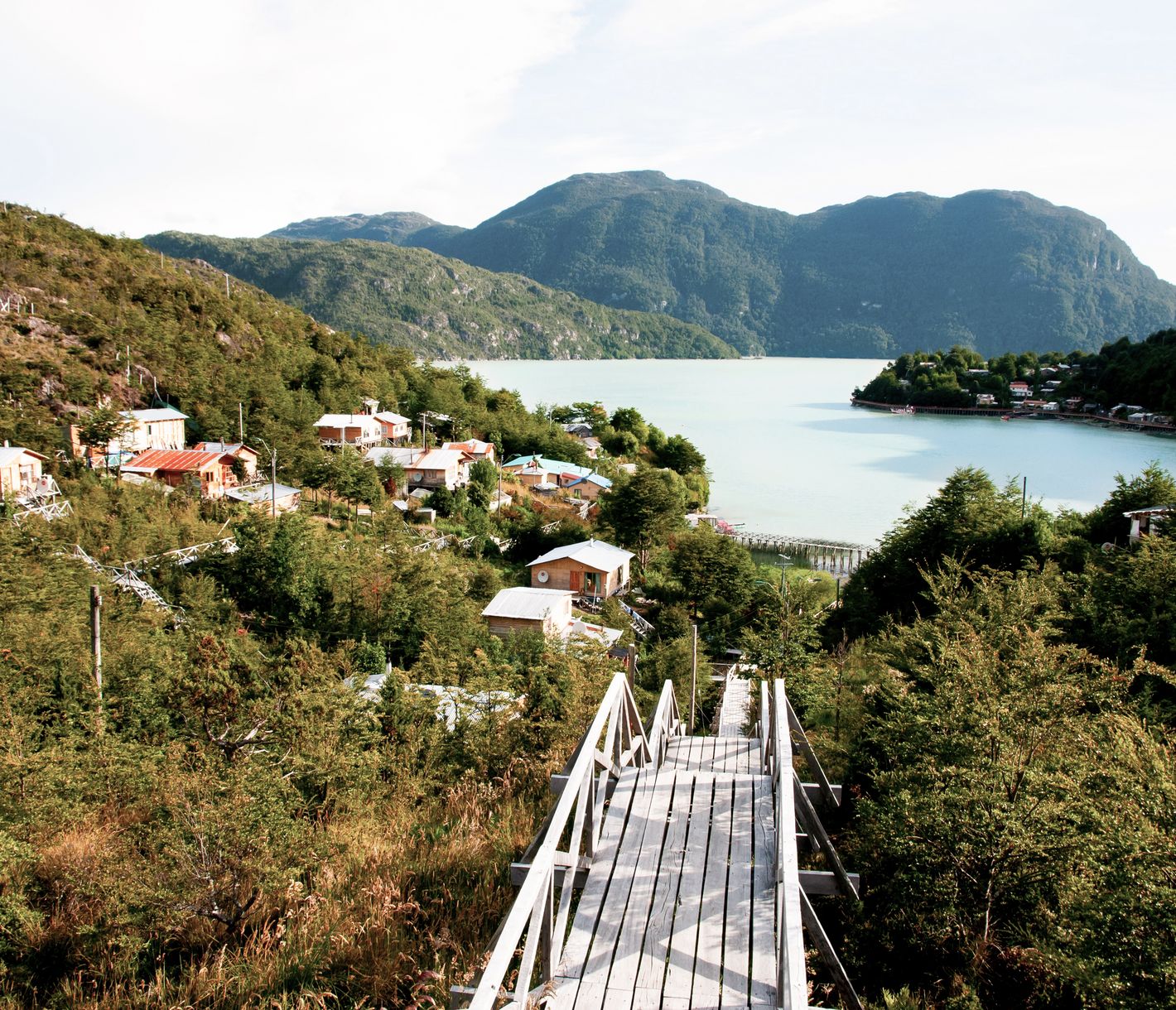 Caleta Tortel, pittoresque petite localité déclarée "Zone typique », sans doute l’un des plus beaux villages du Chili.