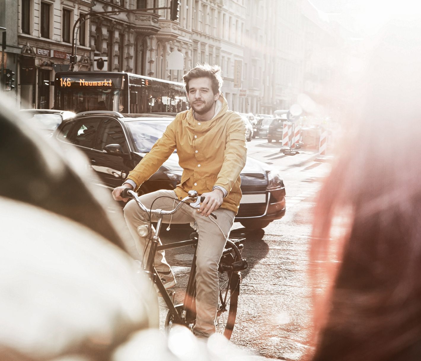 Radfahrer auf der Achener Strasse, Köln