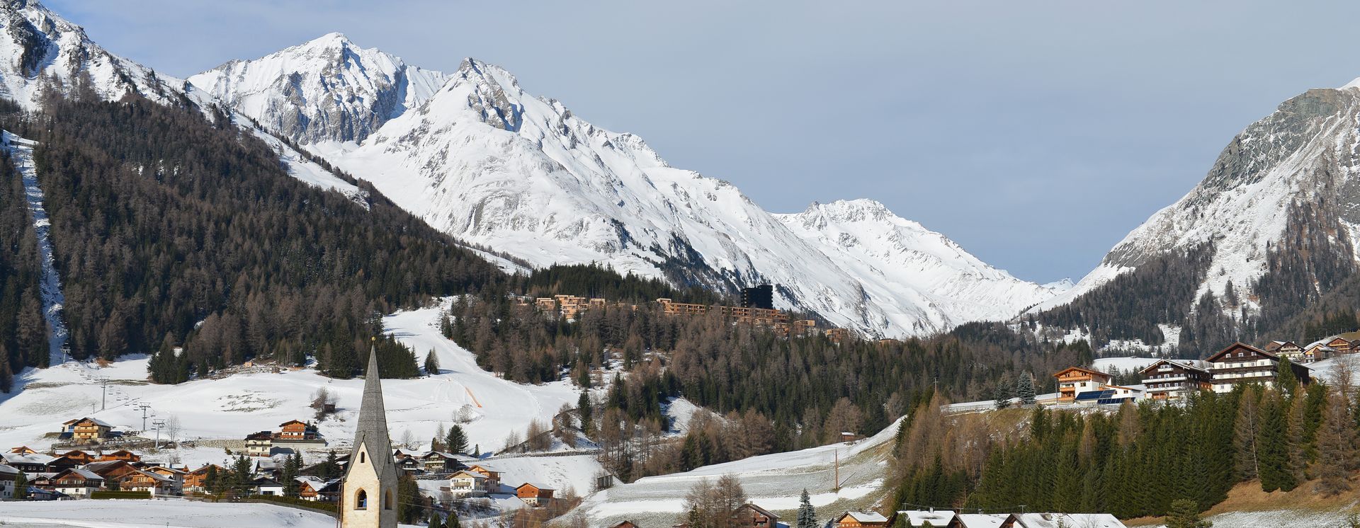 Blick auf Kals im Winter