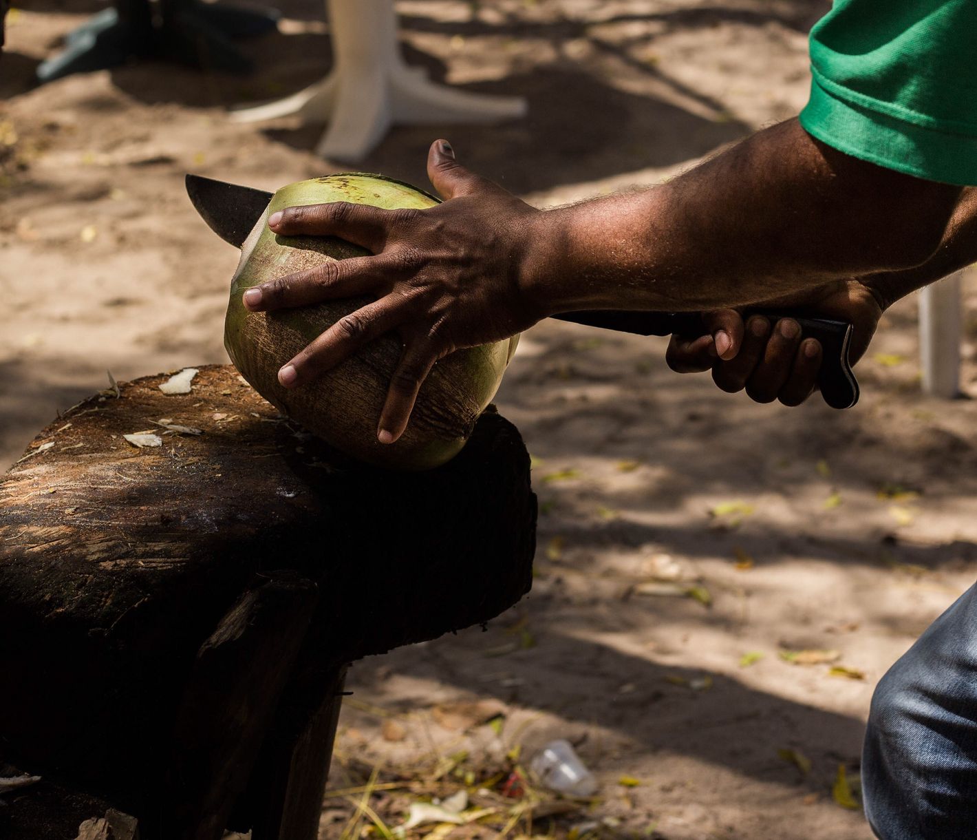 Zeit für eine frische Kokosnuss