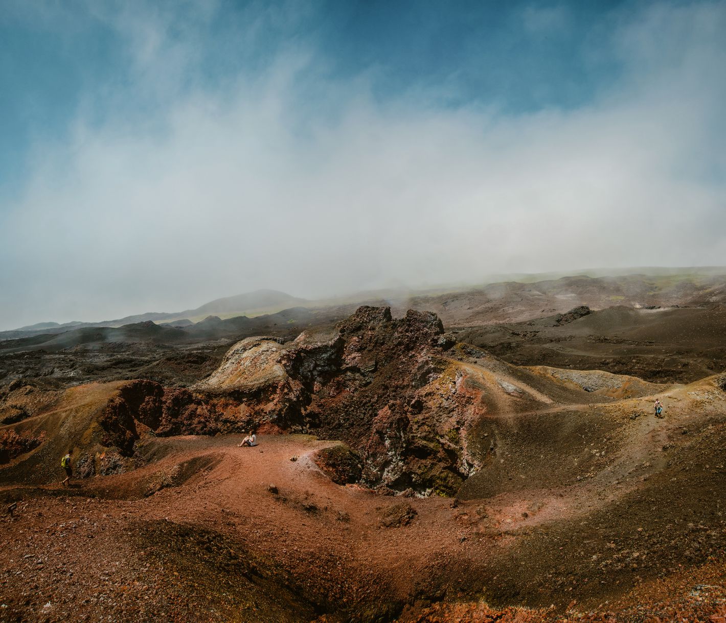 Der Vulkan Sierra Negra auf der Insel Isabela