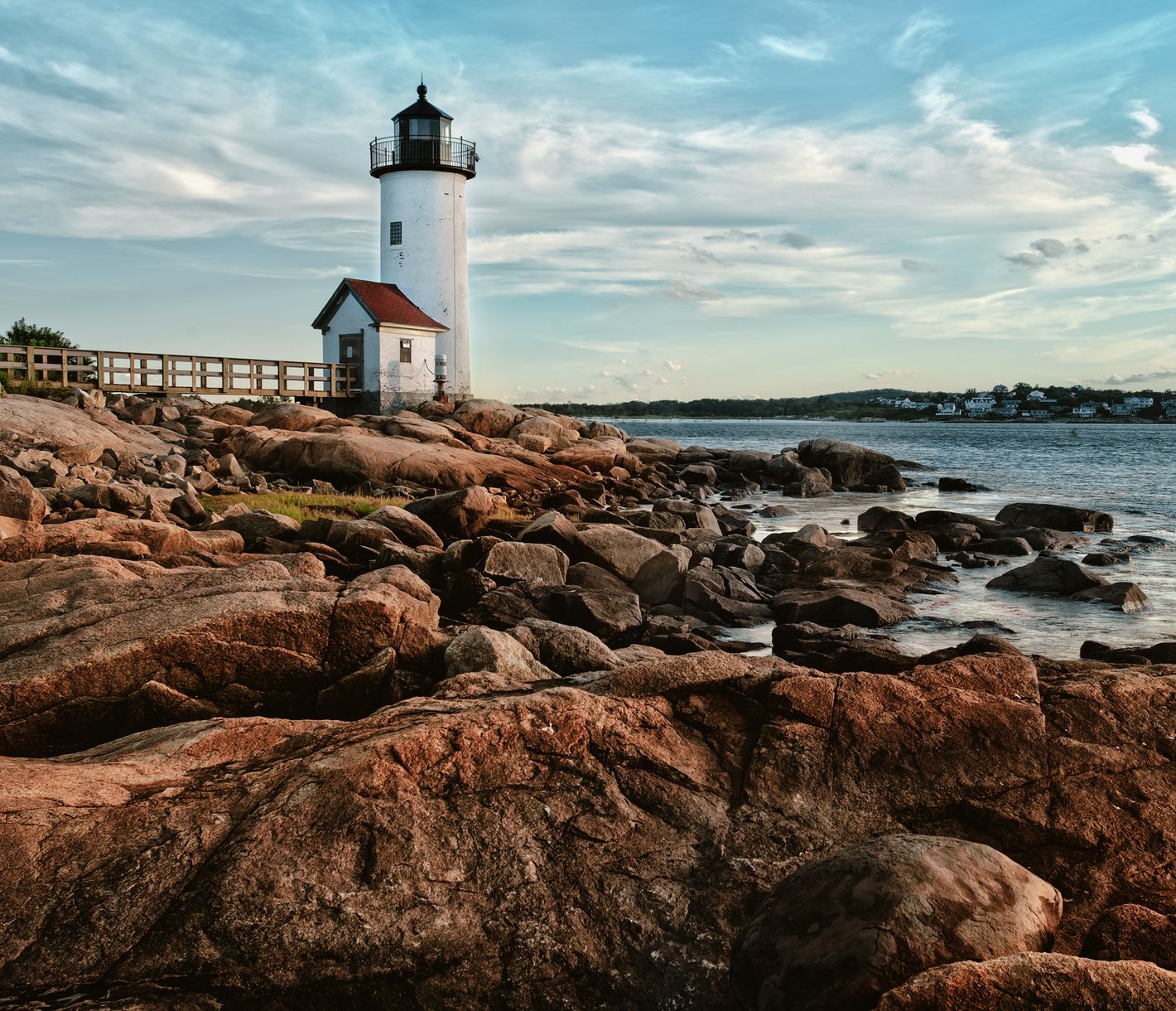 Der Annisquam-Leuchtturm in Gloucester ist nur einer von vielen Leuchttürmen an der Küste Neuenglands
