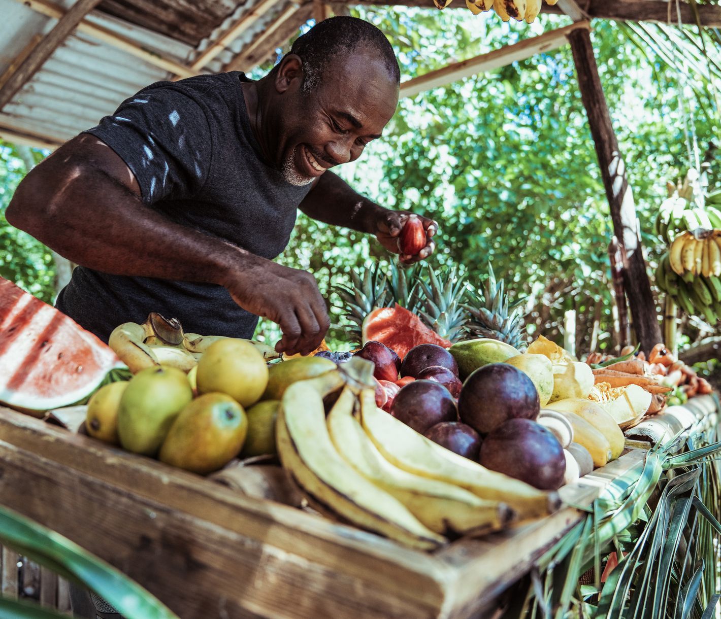 Frische Früchte am Strassenrand