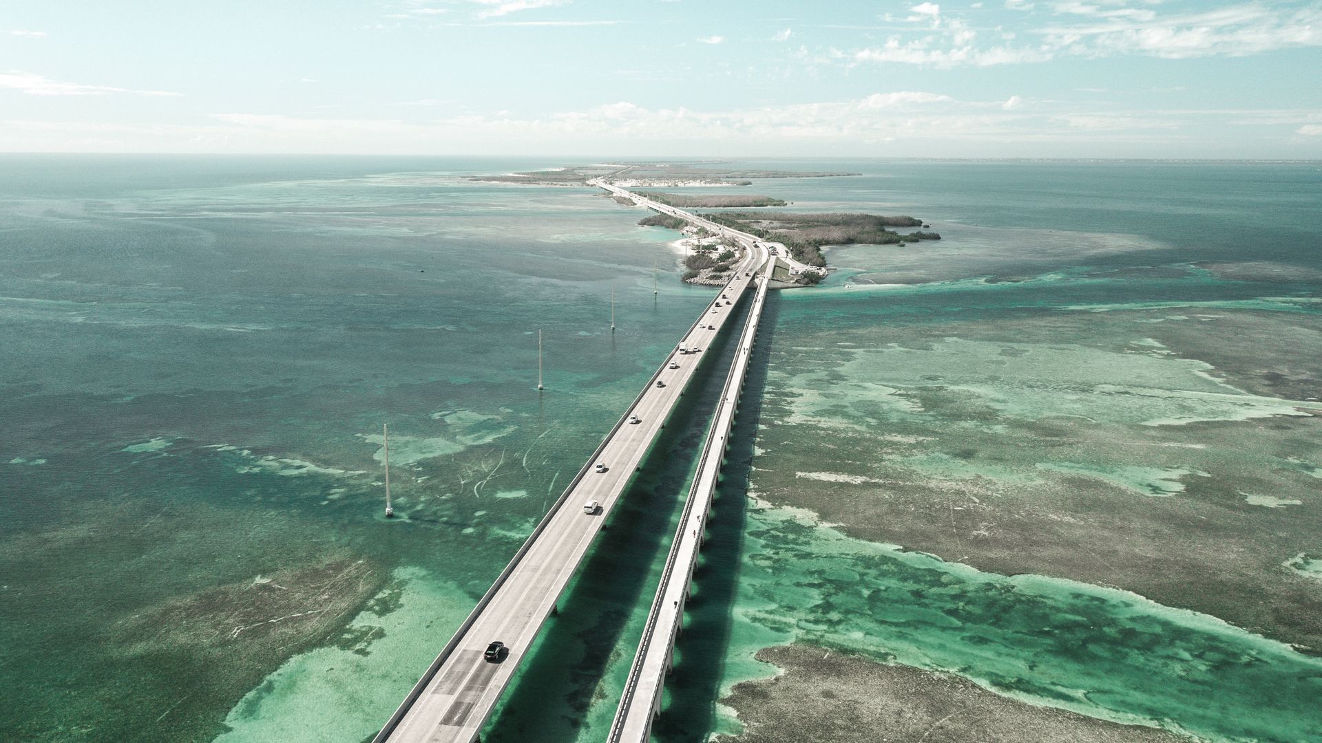 Der Overseas Highway verbindet die verschiedenen Inseln der Florida Keys.