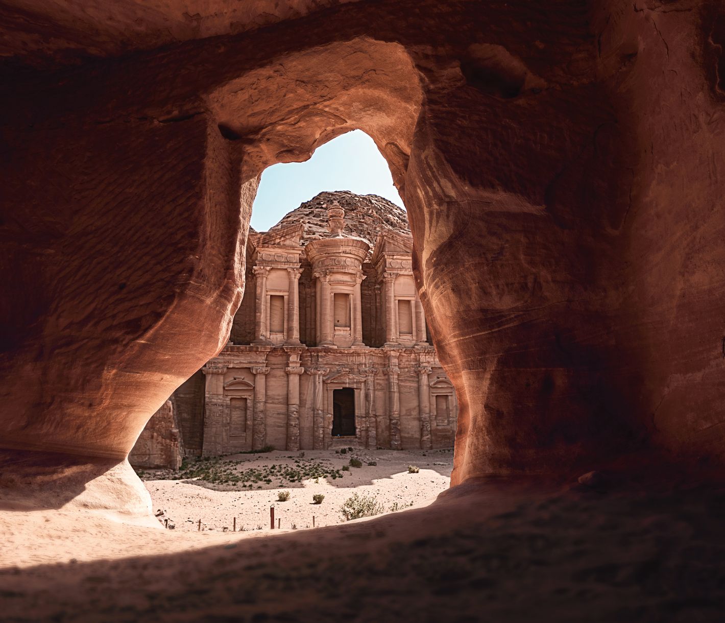 Ad Deir, ein monumentales Felsgebäude in Petra.