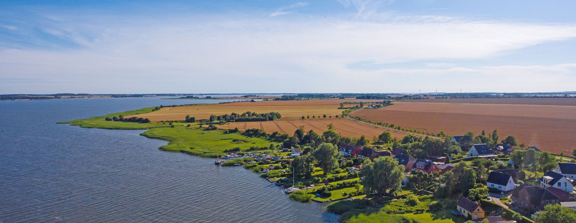 Blick auf Breege und den Bodden