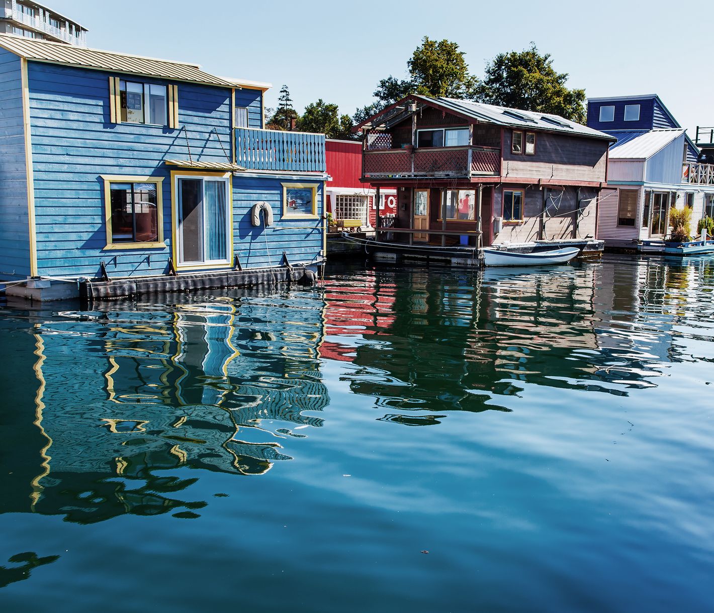 Hausboote an der Fisherman's Wharf in Victoria
