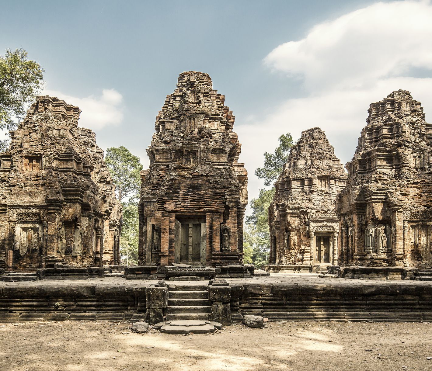 Der Preah-Ko-Tempel, ein Meisterwerk der frühen Khmer-Architektur in Angkor