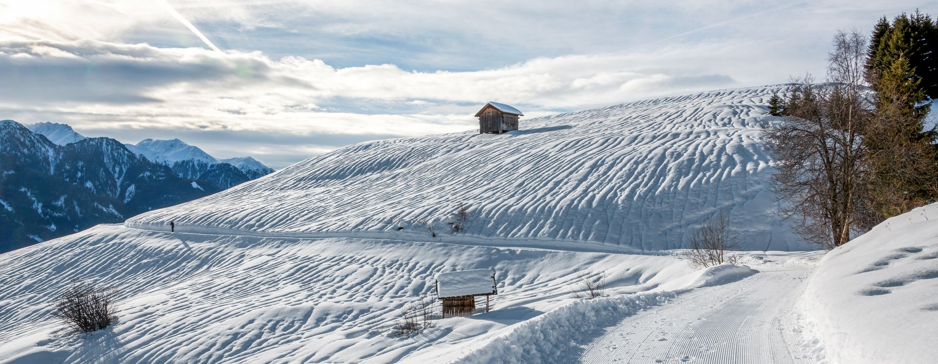 Langlaufstrecke im Winter