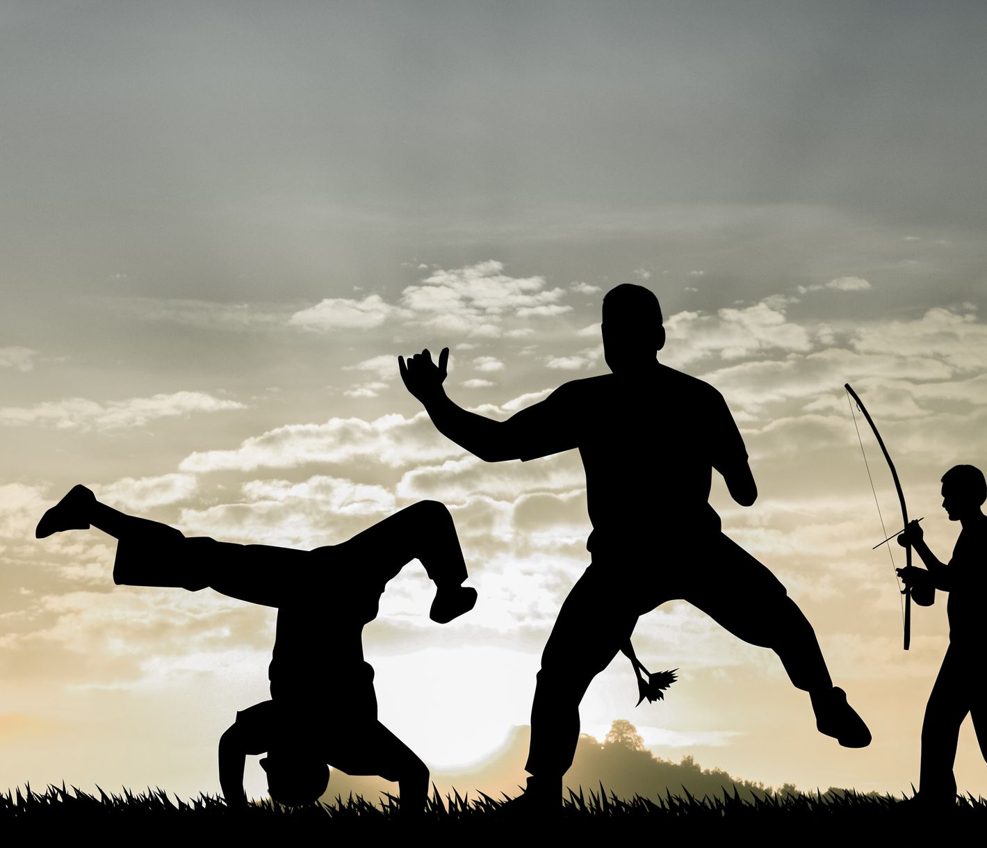Capoeira bei Sonnenuntergang