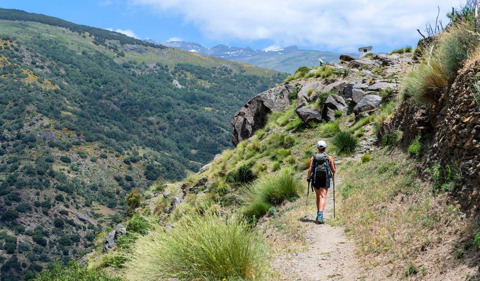 Die Sierra Nevada in Granada bietet beeindruckende Berglandschaften und zahlreiche Wanderwege für Naturliebende und Sportbegeisterte.