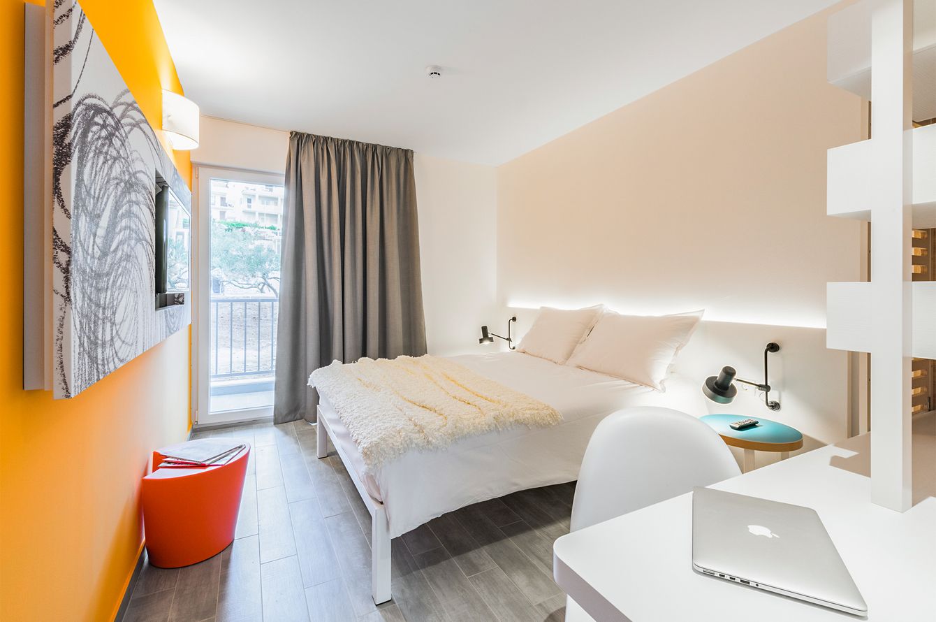 Chambre double balcon vue parc