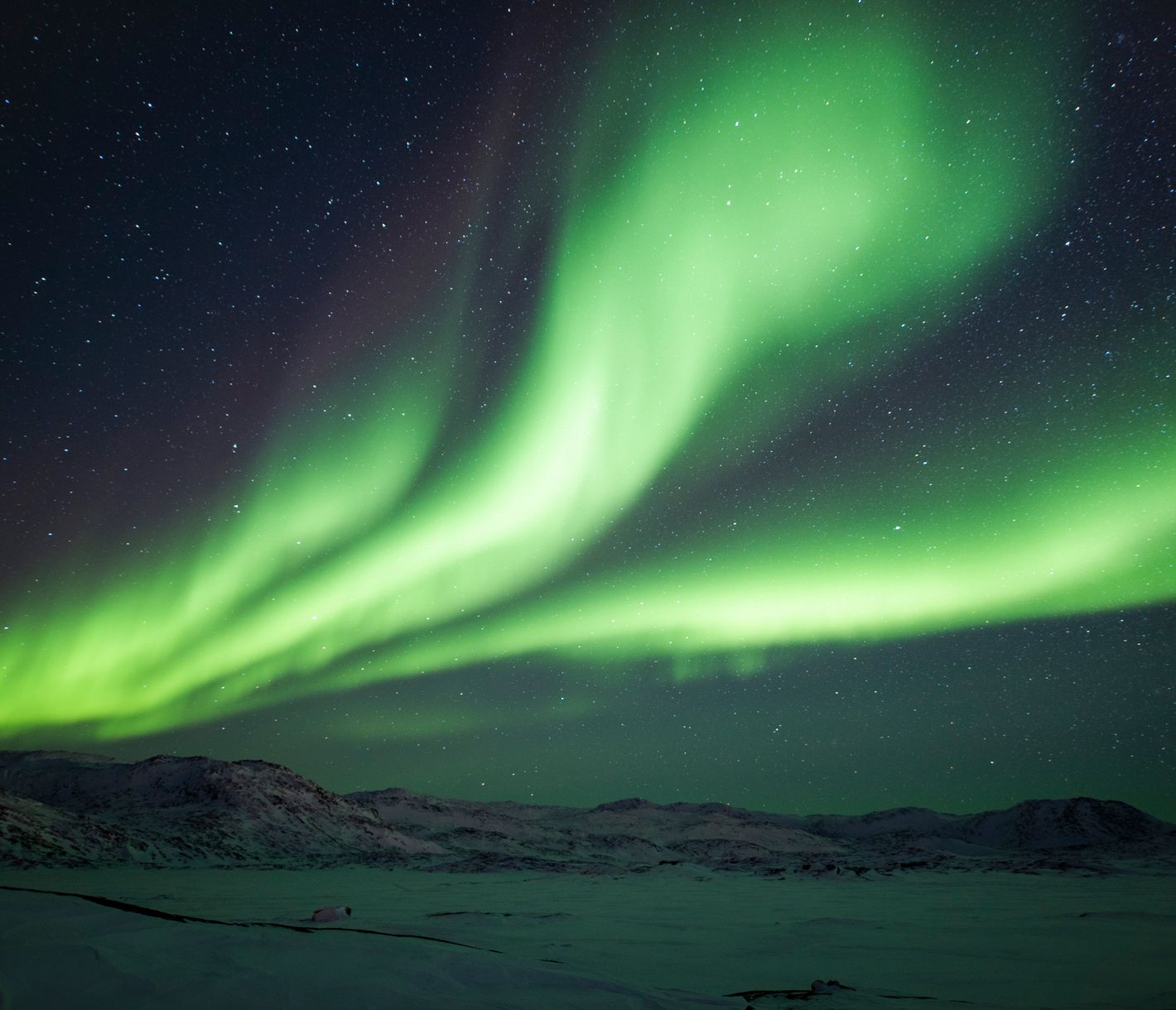 Nordlichter über Grönland