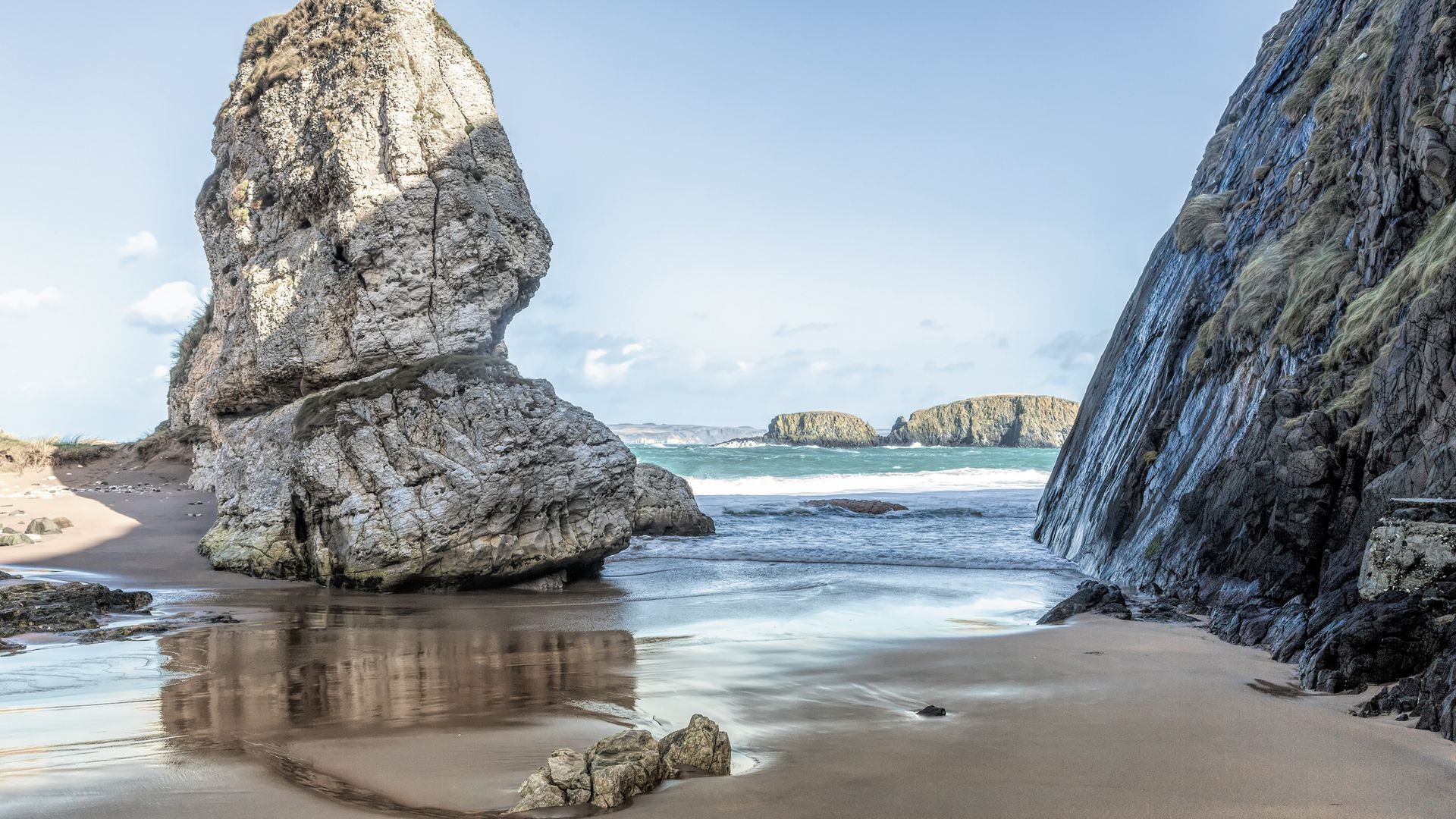 Wanderung am Sandstrand