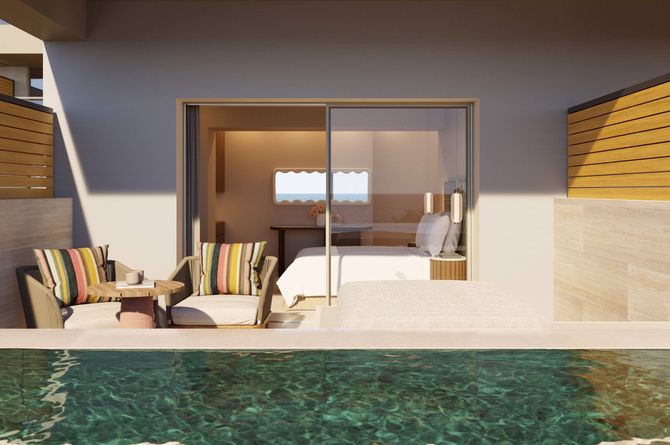 Doppelzimmer Deluxe mit privatem Pool